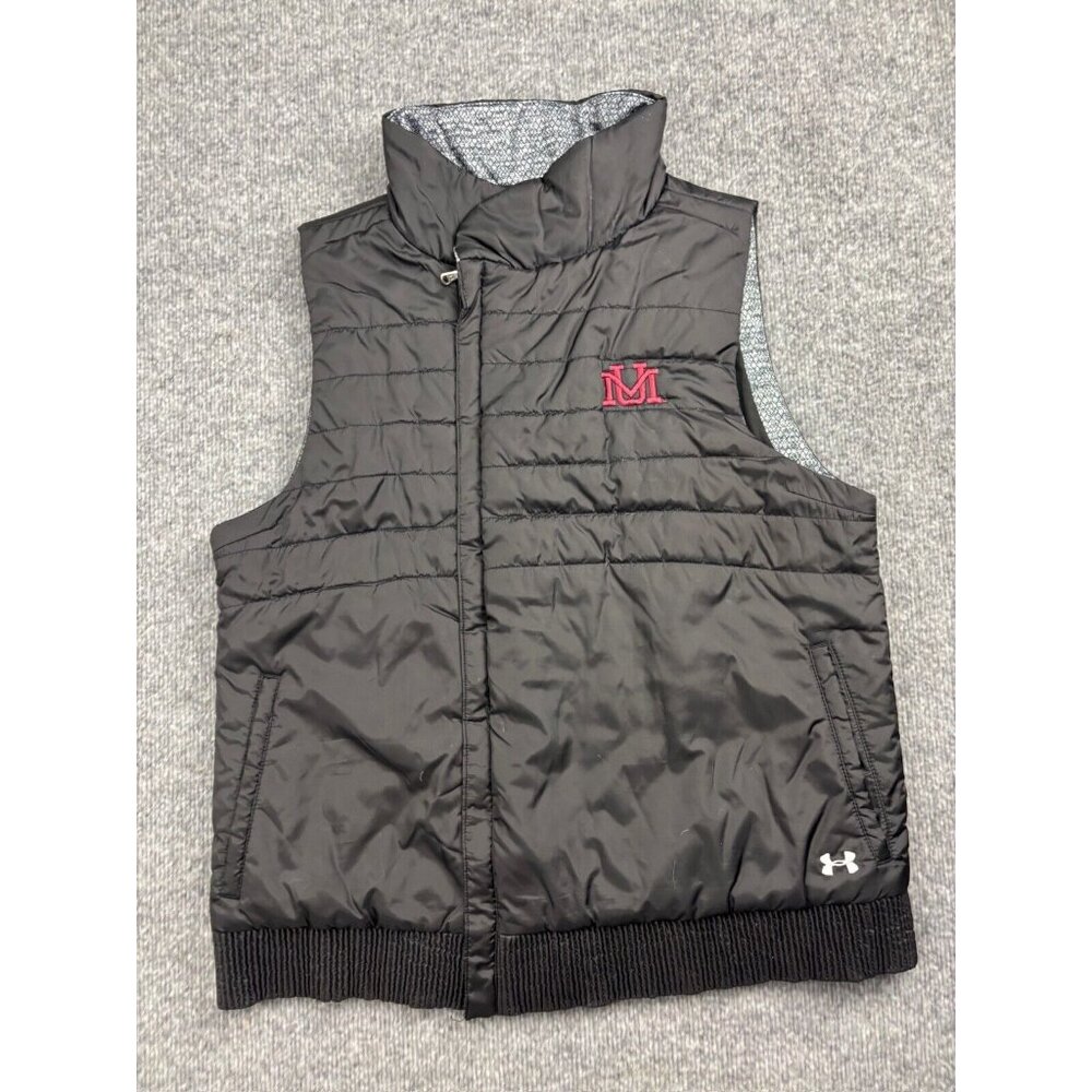 University Of Montana Grizzlies Vest Women's L Black Under Armour Storm 1 Puffer